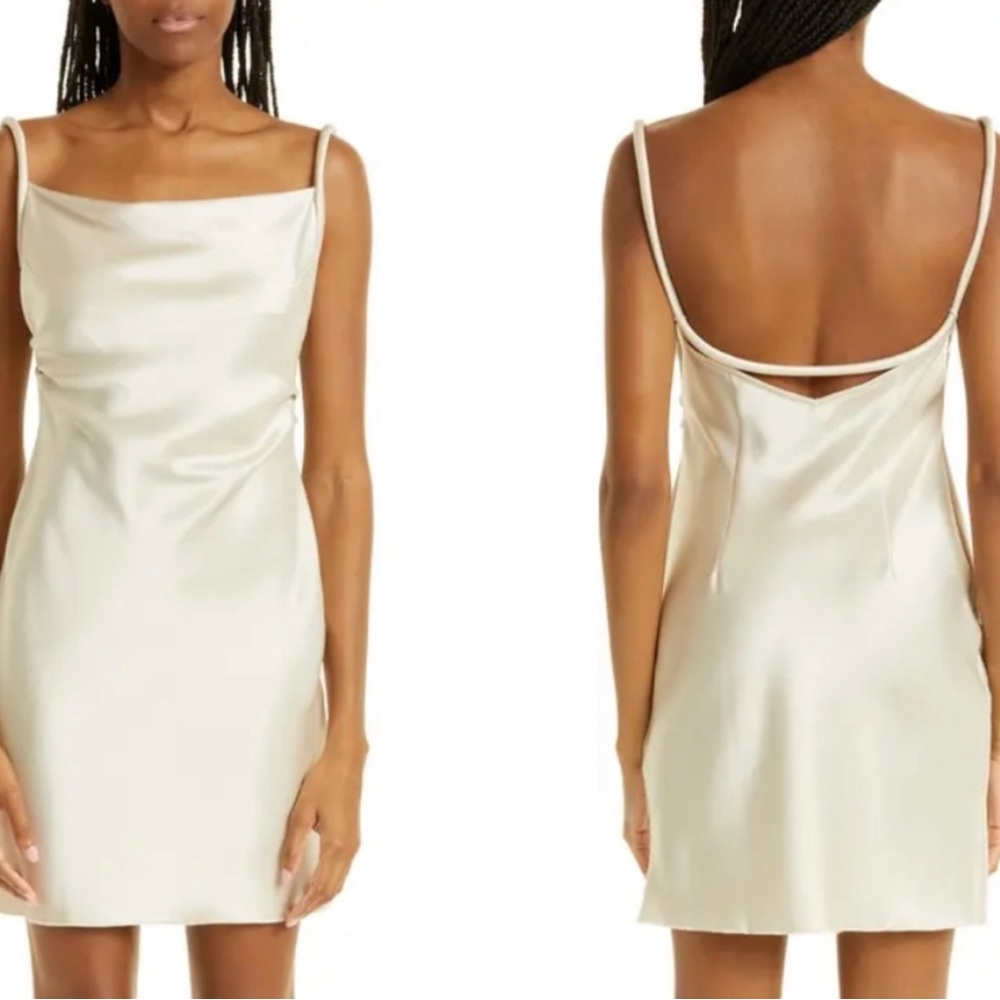 COPY - Crème satin mini dress by Nanushka